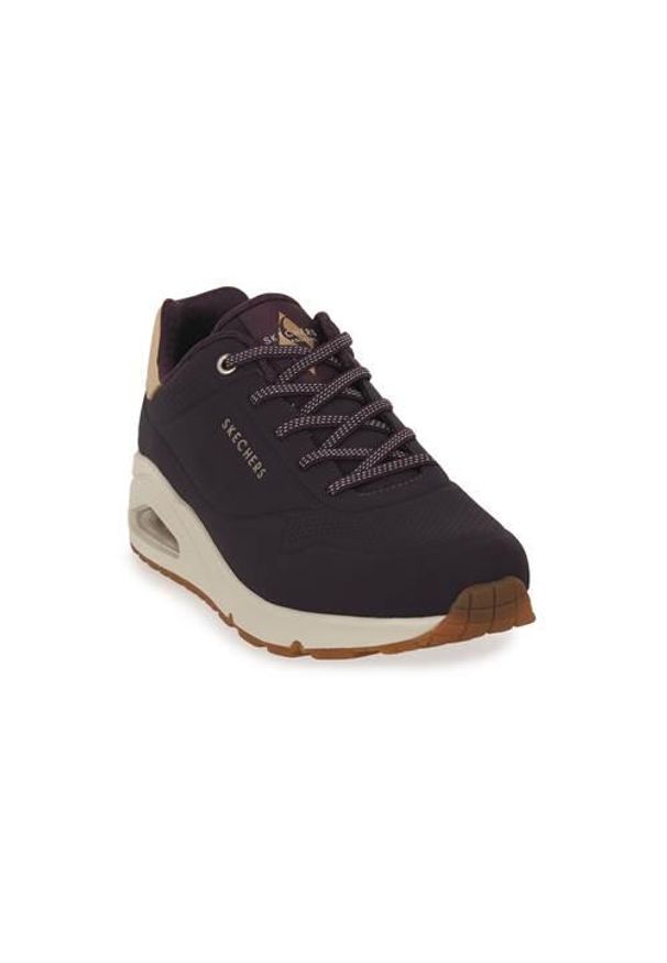 skechers - Buty do chodzenia damskie Skechers Dkpr Uno Shimme. Zapięcie: sznurówki. Kolor: fioletowy, wielokolorowy. Materiał: syntetyk, materiał. Szerokość cholewki: normalna. Model: Skechers Sport. Sport: turystyka piesza
