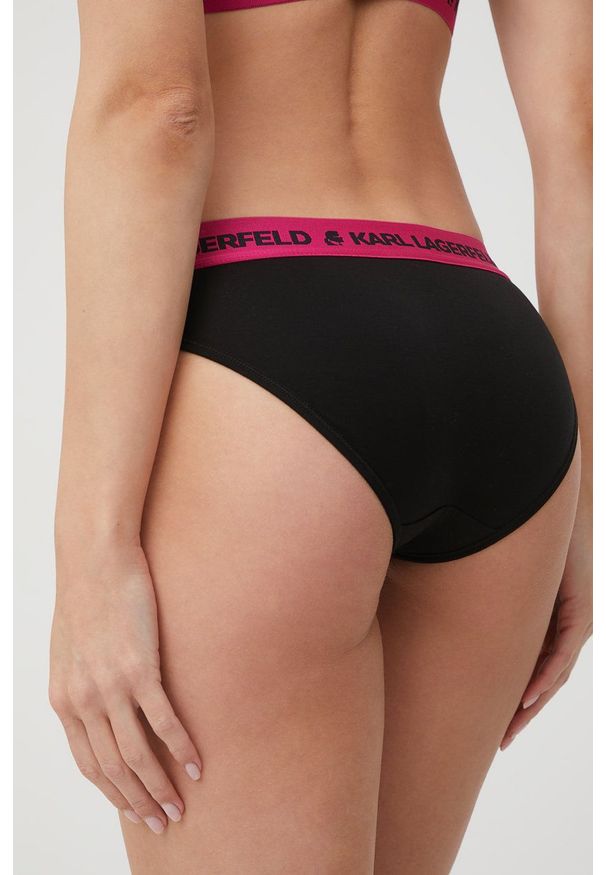 Karl Lagerfeld figi (2-pack) kolor czarny. Kolor: czarny. Materiał: materiał, tkanina, jedwab, lyocell