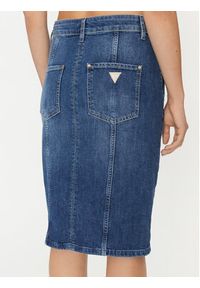 Guess Spódnica jeansowa W3BD87 D4H77 Granatowy Slim Fit. Kolor: niebieski. Materiał: jeans, bawełna #5