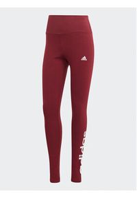 Adidas - adidas Legginsy ESSENTIALS HIGH-WAISTED LOGO IM2856 Czerwony Tight Fit. Kolor: czerwony. Materiał: bawełna #6