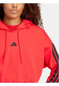 Adidas - adidas Bluza Essentials 3-Stripes IS6997 Czerwony Regular Fit. Kolor: czerwony. Materiał: bawełna, syntetyk