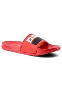 Big-Star - Czerwone Klapki Damskie Big Star Wodoodporne Buty. Okazja: na plażę. Kolor: czerwony. Sezon: lato. Styl: wakacyjny