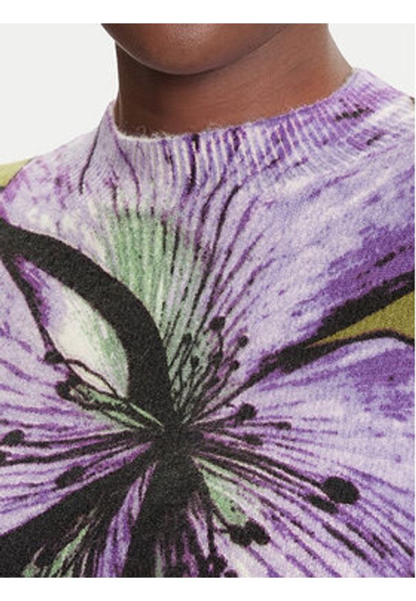 Desigual Sweter Orquidea Lacroix 25WWJF42 Zielony Regular Fit. Kolor: zielony. Materiał: syntetyk