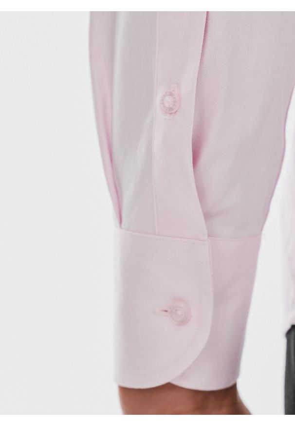 Pako Lorente - PAKO LORENTE – Różowa koszula męska. Kolor: różowy. Materiał: bawełna. Długość rękawa: długi rękaw. Długość: długie. Wzór: gładki