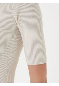 Kontatto Golf 3M0821C Écru Slim Fit. Typ kołnierza: golf. Kolor: kremowy. Materiał: syntetyk #3