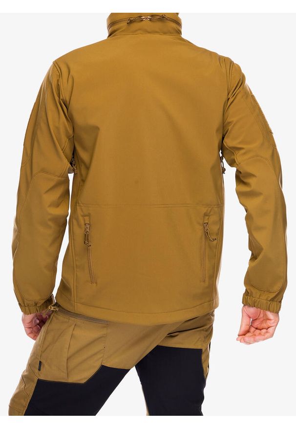 Kurtka bushcraft męska Helikon-Tex Gunfighter Jacket Shark Skin Windblocker. Kolor: brązowy. Sport: turystyka piesza