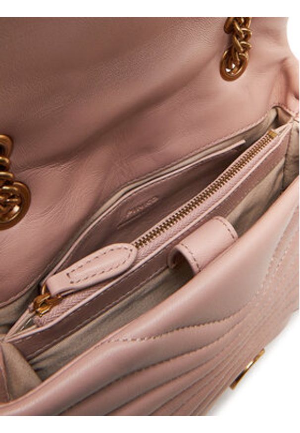 Pinko - PINKO Torebka Love Puff Mini Cl AI 24-25 PLTT 100039 A1EX Różowy. Kolor: różowy. Materiał: skórzane