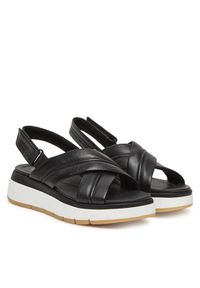 Clarks Sandały Tuscan Cross 26182233 Czarny. Kolor: czarny. Materiał: skóra
