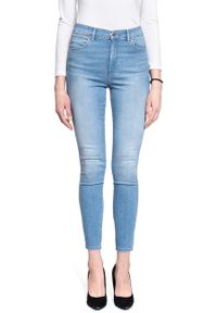 Wrangler - SPODNIE DAMSKIE WRANGLER HIGH RISE SKINNY SOFT CLOUD W27HZI29R