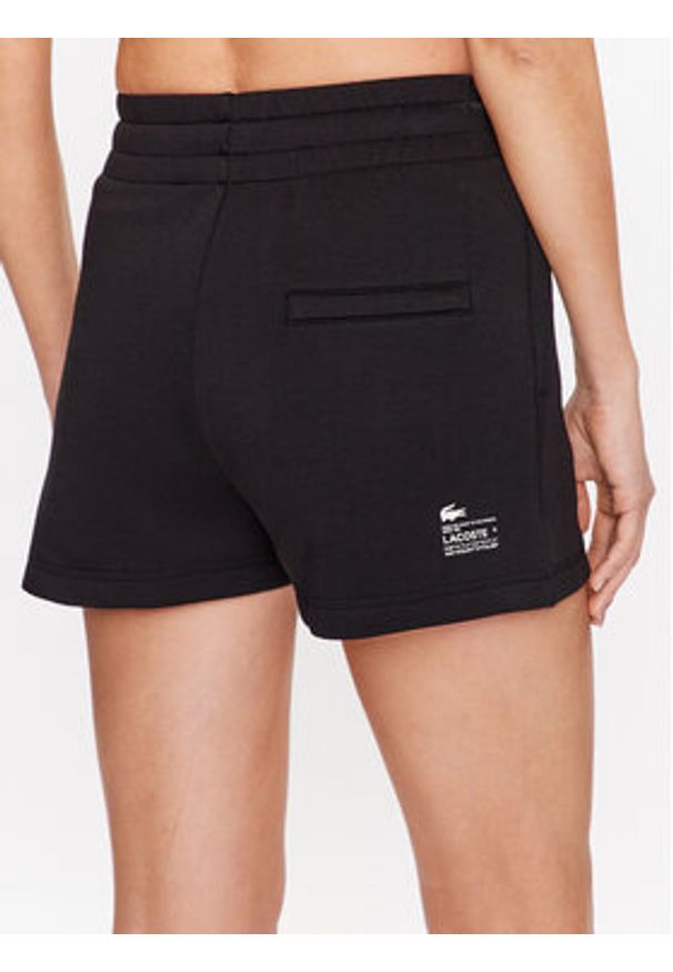 Lacoste Szorty sportowe GF5378 Czarny Regular Fit. Kolor: czarny. Materiał: bawełna