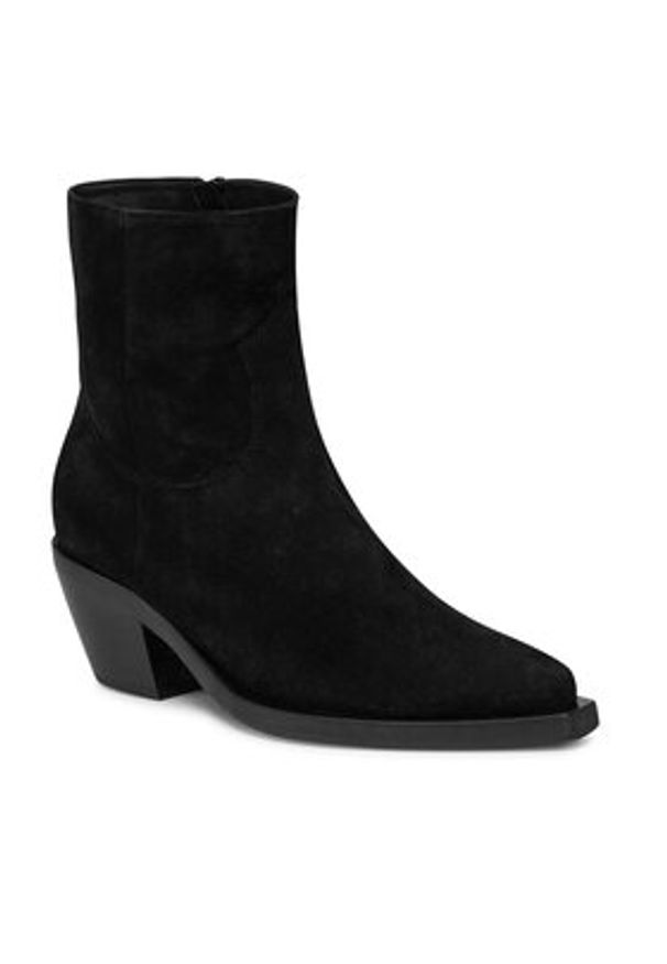 Pinko - PINKO Botki Mozart Texano AI 23-24 BLKS1 102025 A0N8 Czarny. Kolor: czarny. Materiał: zamsz, skóra