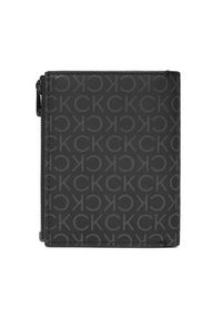 Calvin Klein Duży Portfel Męski Rubberized Trifold 6Cc W/Detach K50K511379 Czarny. Kolor: czarny. Materiał: skóra