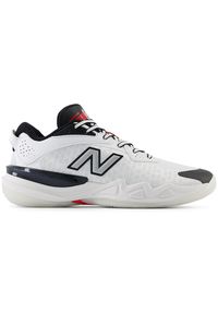 Buty męskie New Balance Hesi Low v2 BBHSLYK2 – białe. Kolor: biały. Materiał: materiał, syntetyk, guma. Szerokość cholewki: normalna. Sport: koszykówka, fitness, bieganie