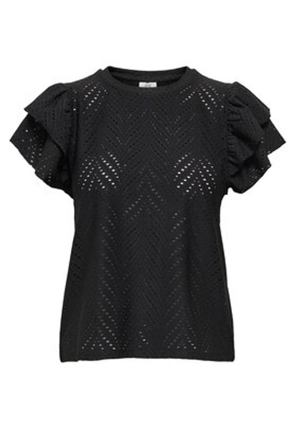 JDY Bluzka Carla 15351452 Czarny Regular Fit. Kolor: czarny. Materiał: syntetyk