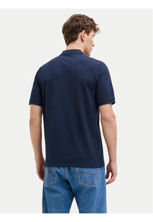 Jack & Jones - Jack&Jones Polo Kane 12270150 Granatowy Regular Fit. Typ kołnierza: polo. Kolor: niebieski. Materiał: syntetyk