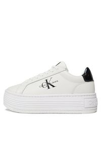 Calvin Klein Jeans Sneakersy Bold Platf Low Lace Lth Ml Met YW0YW01431 Biały. Kolor: biały #2