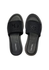 Calvin Klein Klapki Flatform Slide Relock Mono Jacq HW0HW01488 Czarny. Kolor: czarny