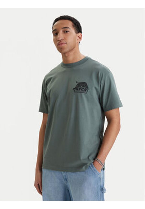 RVCA T-Shirt Penstation EVYZT00280 Zielony Relaxed Fit. Kolor: zielony. Materiał: bawełna