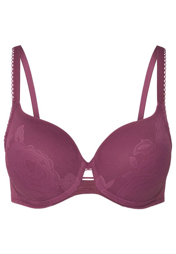 Triumph Biustonosz z fiszbiną Wild Rose Sensation 10205990 Fioletowy. Kolor: fioletowy. Materiał: syntetyk