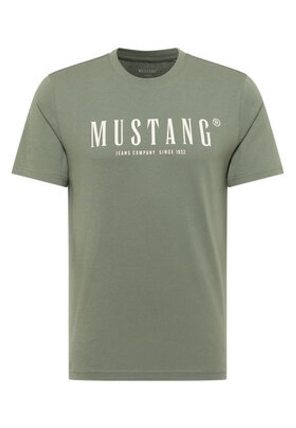 Mustang T-Shirt Austin 1016853 Zielony Regular Fit. Kolor: zielony. Materiał: bawełna