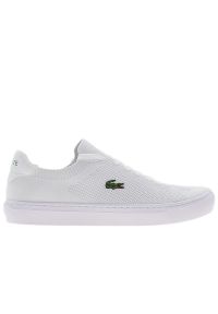Buty Lacoste La Piquee 749CMA0004-21G - białe. Okazja: na co dzień. Zapięcie: sznurówki. Kolor: biały. Materiał: guma. Szerokość cholewki: normalna. Sezon: lato