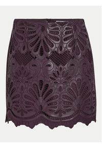 Vila Spódnica z imitacji skóry Paz 14102686 Fioletowy Slim Fit. Kolor: fioletowy. Materiał: skóra #6