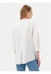 TOMMY HILFIGER - Tommy Hilfiger Koszula WW0WW46169 Biały Loose Fit. Kolor: biały. Materiał: len #4