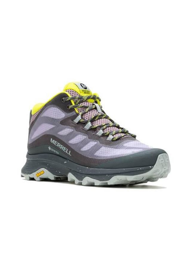 Buty trekkingowe damskie Merrell Moab Speed Mid Gtx. Kolor: wielokolorowy. Materiał: syntetyk, materiał. Szerokość cholewki: normalna