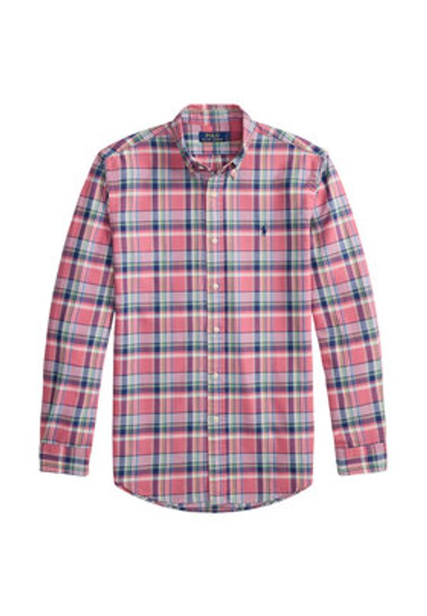 Polo Ralph Lauren Koszula 710922273006 Różowy Custom Fit. Typ kołnierza: polo. Kolor: różowy. Materiał: bawełna