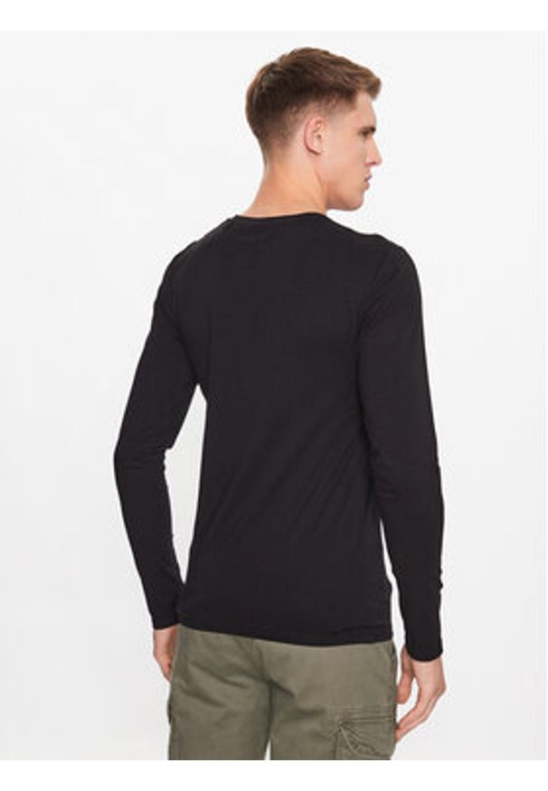 Guess Longsleeve M2YI28 J1314 Czarny Slim Fit. Kolor: czarny. Materiał: bawełna. Długość rękawa: długi rękaw