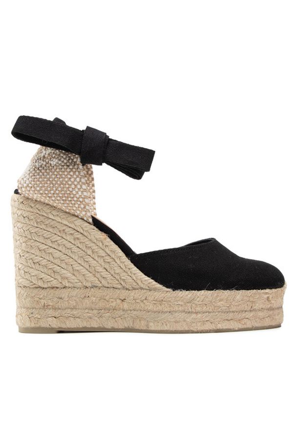 Castañer Espadryle Carina/8ED/001 020961-100 Czarny. Kolor: czarny. Materiał: materiał