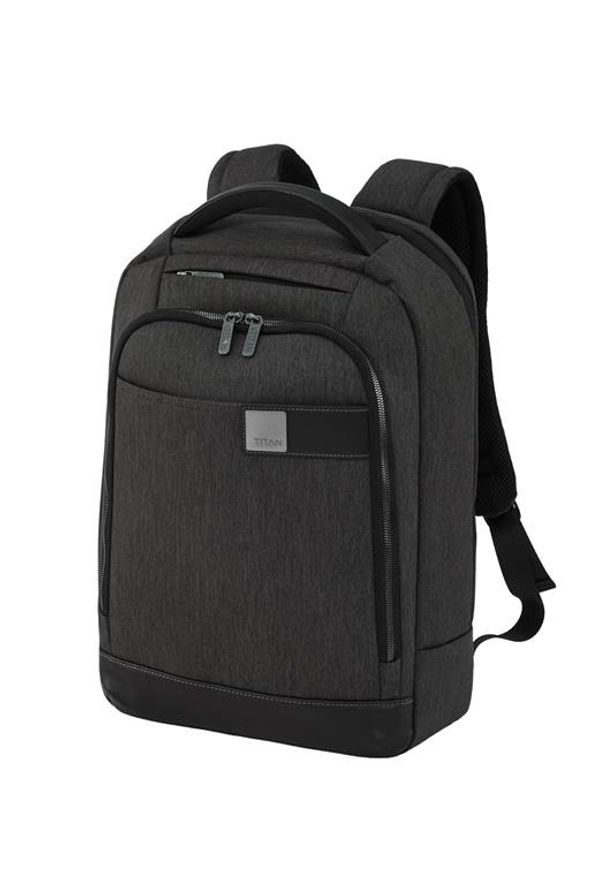 TITAN POWER PACK Plecak biznesowy na laptopa 16L Black. Materiał: materiał, tworzywo sztuczne, poliester. Wzór: melanż. Styl: biznesowy