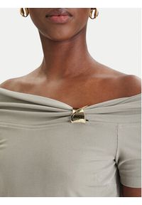 Guess Bluzka W6GP12 K2935 Khaki Regular Fit. Kolor: brązowy #3