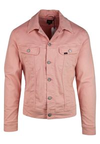 Lee - LEE SLIM RIDER MĘSKA KURTKA JEANSOWA PASTEL PINK L89RRN51. Materiał: jeans