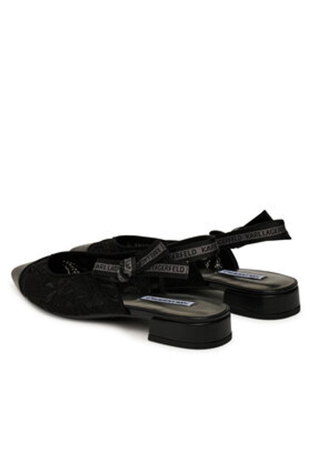 Karl Lagerfeld - KARL LAGERFELD Sandały Kerrie KL40152A Czarny. Kolor: czarny. Materiał: materiał