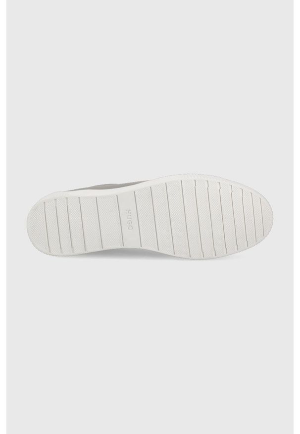 Hugo - HUGO buty Zero kolor szary. Nosek buta: okrągły. Zapięcie: sznurówki. Kolor: szary. Materiał: guma
