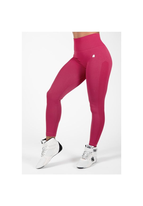 GORILLA WEAR - Hilton Bezszwowe Leginsy - Fuksja. Kolor: różowy. Sport: fitness
