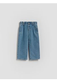 Reserved - Jeansy baggy z prostą nogawką - niebieski. Kolor: niebieski. Materiał: jeans #1