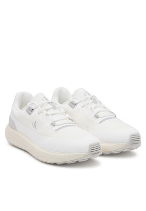 Calvin Klein Jeans Sneakersy Athleisure Runner Tech Ripstop YM0YM01205 Biały. Kolor: biały. Materiał: materiał