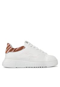 Emporio Armani Sneakersy X3X024 XN388 R297 Biały. Kolor: biały. Materiał: skóra