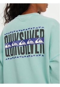 Quiksilver Bluza EQWFT03179 Turkusowy Oversize. Kolor: turkusowy. Materiał: bawełna