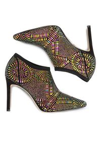 Nine West Botki MAJDY FF-1717 Czarny. Kolor: czarny. Materiał: materiał #6