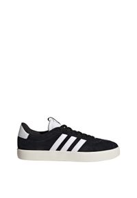 Adidas - Buty VL Court 3.0. Kolor: czarny, biały, wielokolorowy, żółty. Materiał: skóra. Sport: turystyka piesza