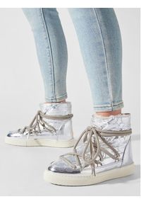 Inuikii Śniegowce Bomber Star 75202-068 Srebrny. Kolor: srebrny. Materiał: skóra #5