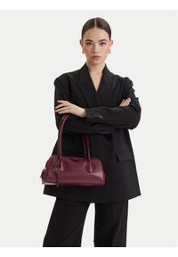 Calvin Klein Torebka Emblem Trio Shoulder Bag LV04F3369G Bordowy. Kolor: czerwony. Materiał: skórzane #1