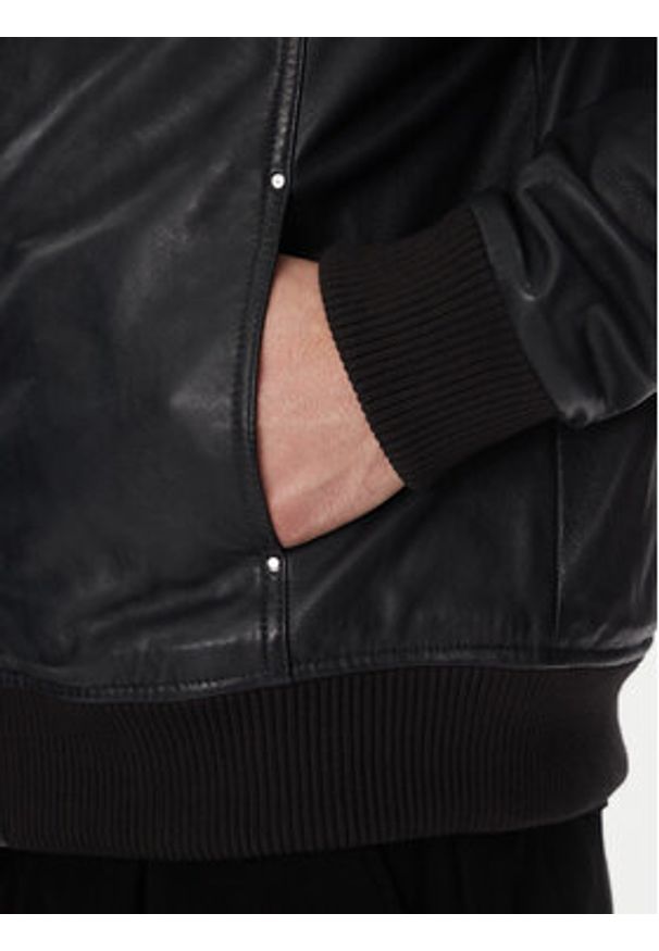 Serge Pariente Kurtka skórzana Soul Granatowy Regular Fit. Kolor: niebieski. Materiał: skóra