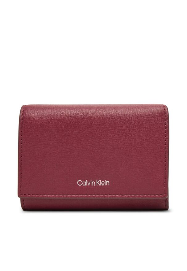 Calvin Klein Portfel Foil Logo Trifold W/ Zip Pocket LV04F1117G Różowy. Kolor: różowy. Materiał: skóra