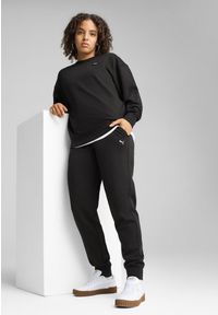 Puma - Damskie spodnie dresowe ESS ELEVATED PUMA Black. Kolor: czarny. Materiał: dresówka