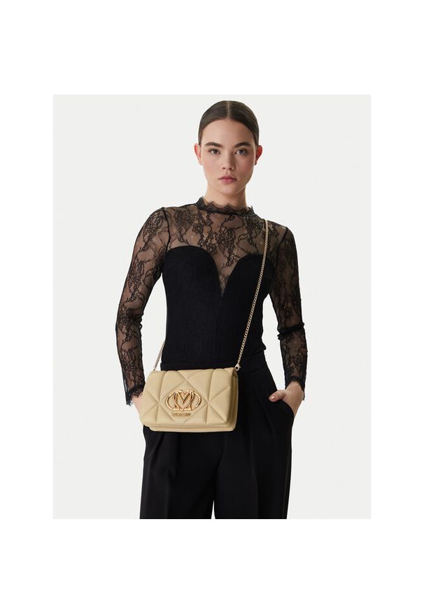 Love Moschino - Torebka LOVE MOSCHINO. Kolor: beżowy
