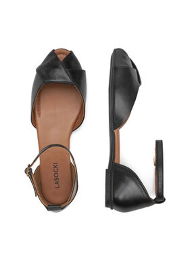 Lasocki Baleriny WI23-SORANO-04 Czarny. Kolor: czarny. Materiał: skóra